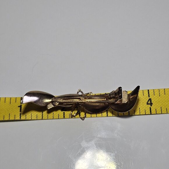 Vintage Lady Ellen Gold Tone Faux Pearl Textured Floral Leafy Hair Clip - Picture 7 of 11